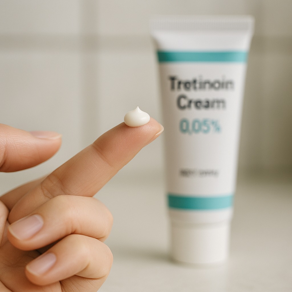 Tretinoin cream application